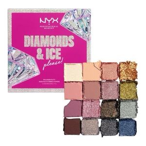 NYX PRO MAKEUP DIAMONDS & ICE PLEASE! MEGA SHADOW PALETTE 16X1.1G - BRAND NEW